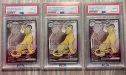Pokemon TCG Destined Rivals Team Rocket's Persian ex #219 3-Sequential PSA 10's - Image 1