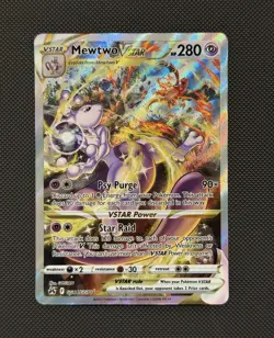 Pokemon Mewtwo VSTAR Full Art Holo Ultra Rare Crown Zenith GG44/GG70 - Image 1