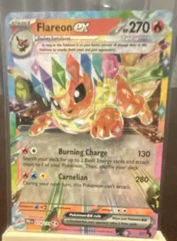 The Pokemon Company Pokemon TCG Flareon ex 014/131 Prismatic Evolutions FA Holo - Image 1