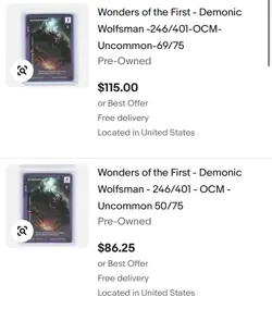 Wonders of the First - Demonic Wolfsman -246/401-OCM-Uncommon - Image 2