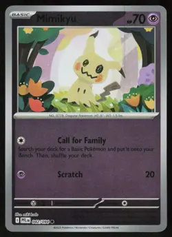 Mimikyu 042/094 Common Phantasmal Flames Pokemon Reverse Holo Near Mint - Image 1