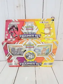 Pokemon TCG Sun and Moon Trainer Kit Lycanroc & Alolan Raichu Sealed 820650802102 - Image 1