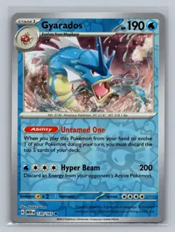 Gyarados 130/165 Rare 151 Pokemon Reverse Holo NM - Image 1