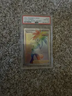 Pokemon TCG Flannery Full Art Secret Rare Holo 215/198 Chilling Reign PSA 10 - Image 1