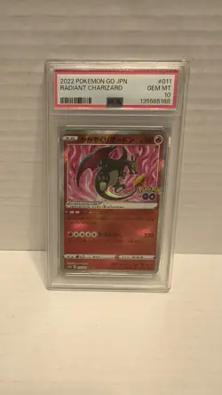 2022 POKEMON GO JAPANESE #011 RADIANT CHARIZARD PSA 10 - Image 1