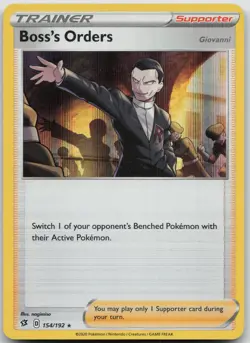 Boss's Orders 154/192 Holo Rare Rebel Clash Pokemon Holo Near Mint - Image 1