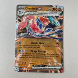 Pokemon Twilight Masquerade #106 Greninja EX Full Art Holo Double Rare - Image 1