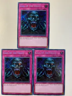 Yugioh Call Of The Grave LCKC-EN103 Secret Rare 1st NM x3 Play Set - Image 1