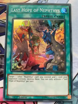 Yugioh Last Hope Of Nephthys HISU-EN010 Super Rare 1st NM x3 Play Set - Image 1