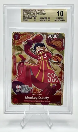 Monkey.D.Luffy (Bandai Card Games Fest 24-25) P-080 One Piece Promo BGS 10 - Image 1