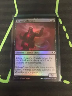 MTG Magic The Gathering Demon’s Disciple Foil CMM Black Cleric Commander - Image 1
