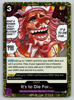 It's to Die For (Pirate Foil) OP08-076 Premium Booster -The Best- Vol. 2 - Image 1