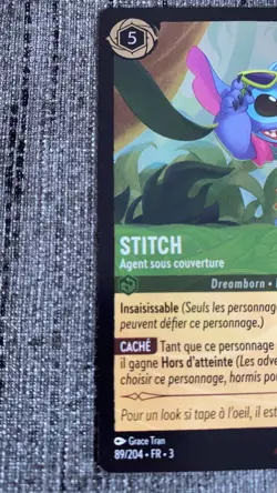 Carte Lorcana Disney TCG Stitch 89/204 FOIL Rare Chapitre 3 Francais - Image 3