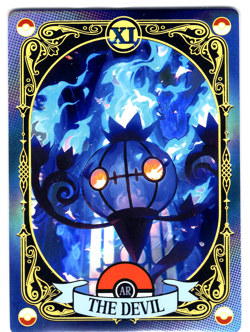 CHINESE POKEMON CARD * CHANDELURE / THE DEVIL - ART RARE XI - Image 1