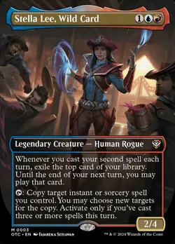 MTG Stella Lee, Wild Card - Foil - Borderless, Commander: Outlaws of Thunder Jun - Image 1