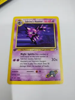 NM+ 1st Edition Pokemon Sabrina's Haunter 58/132 Gym Challenge 2000 Wizards Card - Image 1