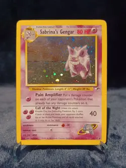 Pokemon TCG Sabrina's Gengar Holo English Gym Heroes 14/112 - Image 1