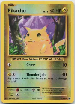 Pikachu - 35/108Reverse Holo Common XY - Evolutions Pokemon TCG LP - Image 1