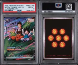 Son Goten/trunks : Youth FB07-105 Alternate Art Dragon Ball Fusion World PSA 10 - Image 3
