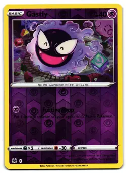 Gastly 064/196 - 🌊 Lost Origin Common Pokemon TCG Reverse Holo 🖤 - LP - Image 1