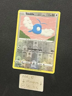 Pokemon Silver Tempest - Swablu - 142/195 - Reverse Holo - M/NM - Image 4