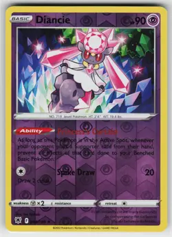 Diancie 068 Reverse Holo 189 R Astral Radiance NM Pokemon - Image 1