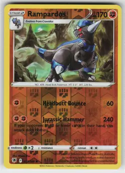 Rampardos 077 Reverse Holo 189 R Astral Radiance LP Pokemon - Image 1