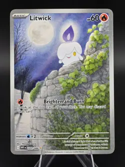 Litwick 101/086 Sv: White Flare Illustration Rare Holo Pokemon TCG - Image 1