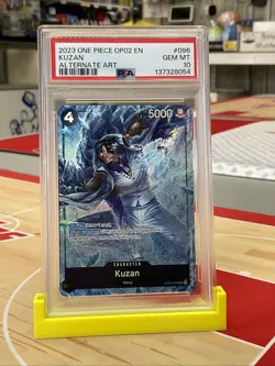 One Piece TCG Kuzan OP02-096 SR Alternate Alt Art PSA 10 Paramount War English - Image 1
