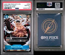 2025 ONE PIECE OP13-CARRYING ON HIS WILL TREASURE RARE MONKEY D. LUFFY PSA 10 - Image 3