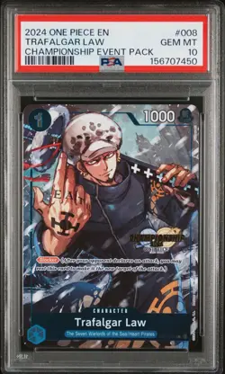 2024 ONE PIECE CHAMPIONSHIP 2024 EVENT PACK #008 TRAFALGAR LAW PROMO PSA 10 - Image 3