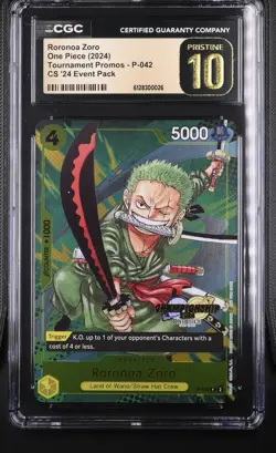 One Piece Roronoa Zoro Promo P-042 Championship Event Pack CGC PRISTINE 10 - Image 1