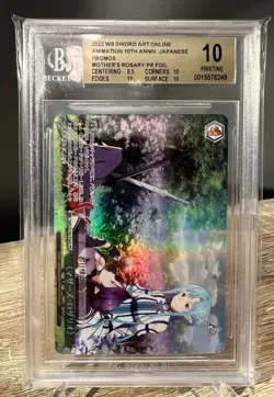 BGS 10 Weiss Schwarz 2022 JPN Mother's Rosario P04S PR Promo SAO Asuna & Yuuki - Image 1