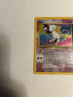 2000 Pokemon Black Star Mew #9 Holo Promo Pokemon League TCG Card SWIRL 🌀 - Image 2
