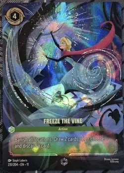 Disney Elsa-Freeze the Vine Foil Card 231/204 Lorcana TCG Frozen enchanted - Image 1