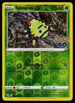 Pokemon Card Spinarak 006/078 Pokemon GO Reverse Holo Common (Non Ditto) - Image 1