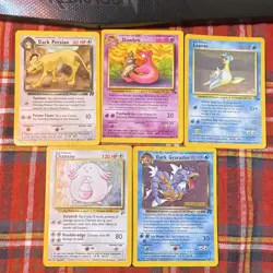 Wizards of the Coast Pokemon TCG Dark Gyarados Prerelease 5-Card Lot - Image 1