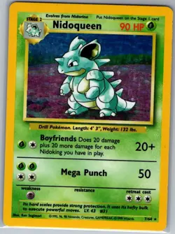 Nidoqueen 7/64 Holo Jungle - Pokemon Card - LP - Image 1