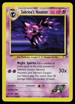 Pokemon Card - Sabrina's Haunter Gym Heroes 58/132 Uncommon - Image 1