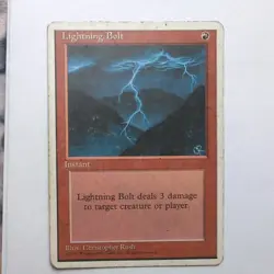 MTG Lightning Bolt MTG (4ED) Core Set 4th Edition Regular Common - Image 1