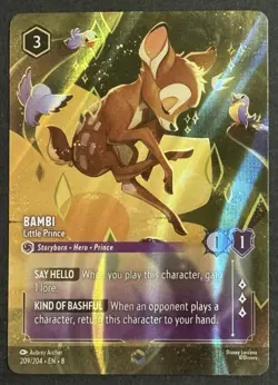 Bambi - Little Prince (Enchanted) Disney Lorcana Reign Of Jafar 209/204 Nm - Image 1