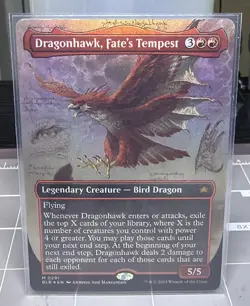 MTG TCG Dragonhawk, Fate's Tempest Borderless Foil #291 Bloomburrow Near Mint - Image 1