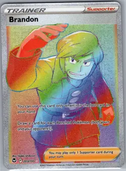 Brandon (Secret) 203/195 SWSH12: Silver Tempest - Pokemon Card - NM - Image 1