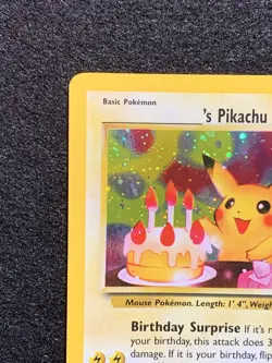 Pokemon Birthday Pikachu 24 WOTC Promo Holo Black Star - MP/LP - Image 2
