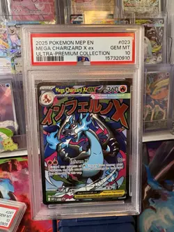 Pokemon Mega Charizard X EX 023 Me: Mega Evolution Promo Holo ENG PSA 10 - Image 1