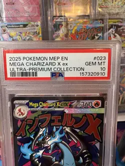 Pokemon Mega Charizard X EX 023 Me: Mega Evolution Promo Holo ENG PSA 10 - Image 2