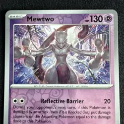 Pokemon TCG Mewtwo Scarlet & Violet-151 150/165 Reverse Holo Holo Rare - Image 2