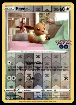 Eevee 054/078 Common Pokemon GO Pokemon Reverse Holo Lightly Played - Image 1