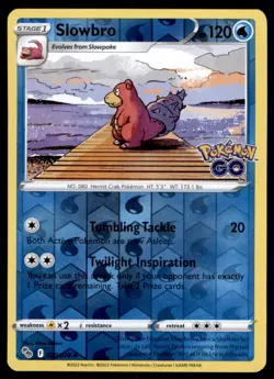 Slowbro 020/078 Uncommon Pokemon GO Pokemon Reverse Holo Lightly Played - Image 1