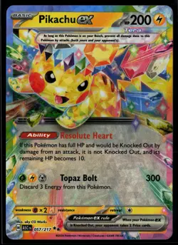 Pikachu ex 057/191 Surging Sparks Double Rare Pokemon - Image 1